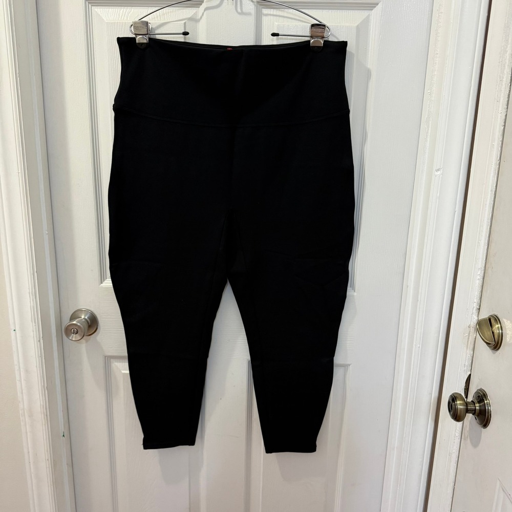 SPANX 3X Petite Ponte Slit Hem Capri Cropped Leggings Women Shapewear High Waist